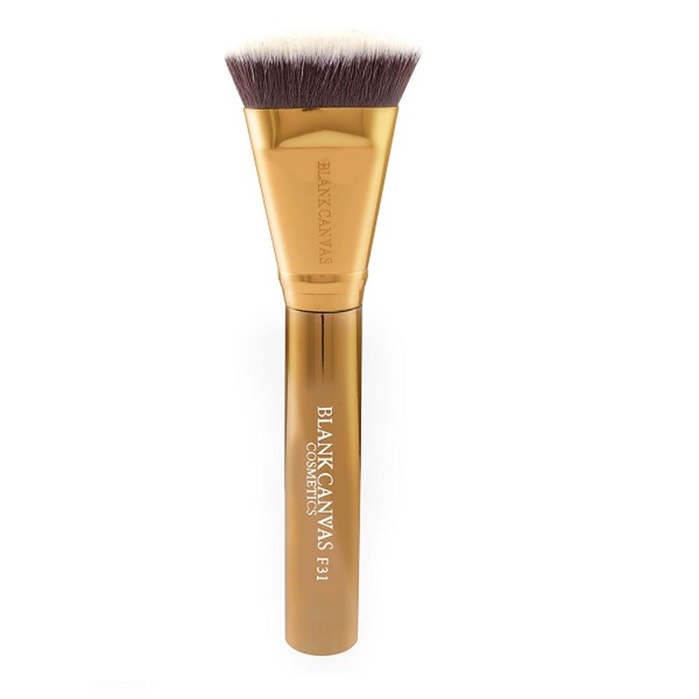 Blank Canvas Cosmetics Dimension Series F31 Metallic Gold Handle Targeted Contour Brush