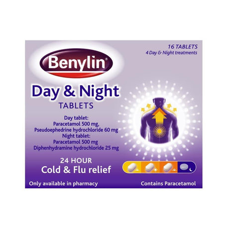 Benylin Day & Night Tablets 16 Pack – soothes and relieves persistent coughs