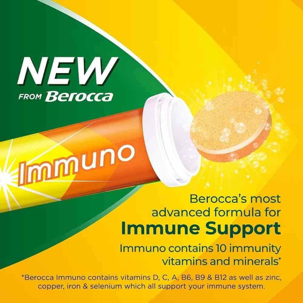 Berocca Immuno Sugar-Free Orange Effervescent Tablets 30 Pack