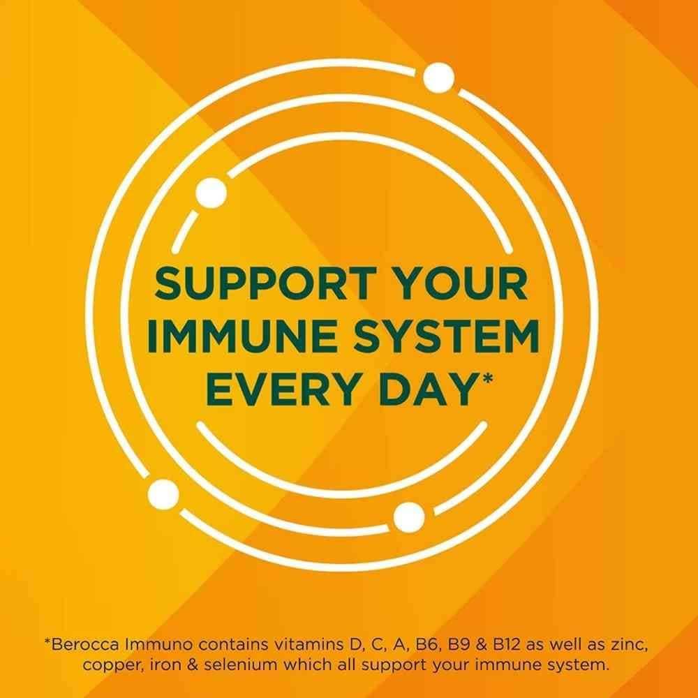 Berocca Immuno Sugar-Free Orange Effervescent Tablets 30 Pack