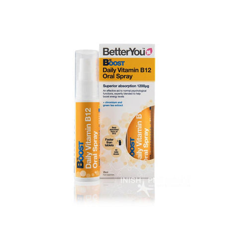 BetterYou Boost Daily Vitamin B12 Oral Spray 25ml – vitamin B12 for energy metabolism and nerve health