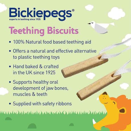Bickiepegs Natural Teething Biscuits For Babies 6m+