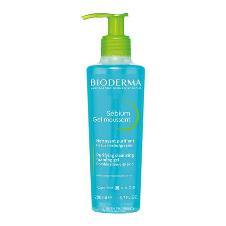 Bioderma Sebium Purifying Cleansing Foaming Gel 200ml – gently cleanses and refreshes skin