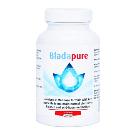 Bladapure D-Mannose Capsules 120 Pack – provides fast relief from cystitis symptoms