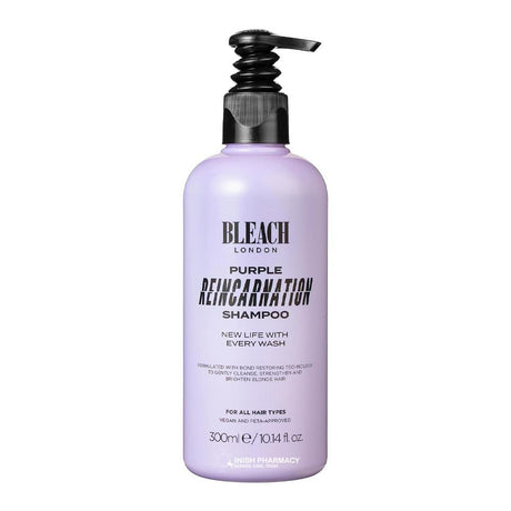 Bleach London Purple Reincarnation Shampoo 300ml – gently cleanses and nourishes all hair types