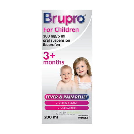 Brupro Ibuprofen For Children 3+Months 200ml – a trusted essential for mother and baby care