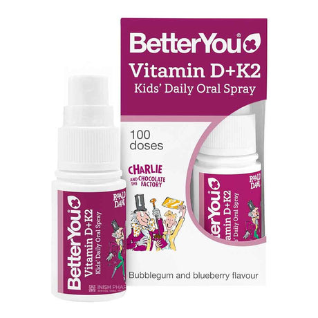BetterYou Kids Vitamin D & K2 Daily Oral Spray 15ml – vitamin D3 to support bones, muscles and immunity