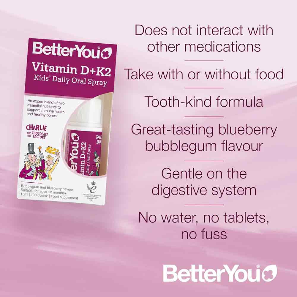 BetterYou Kids Vitamin D & K2 Daily Oral Spray 15ml