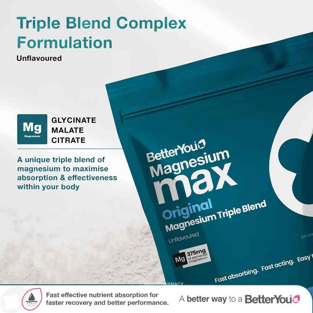 BetterYou Magnesium Max Original Powder 120g