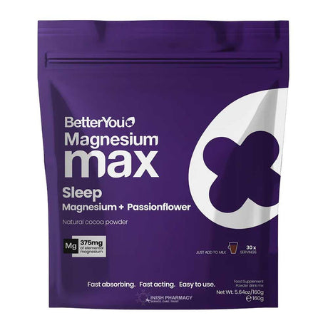 BetterYou Magnesium Max Sleep Powder 160g – magnesium to support muscle function and reduce tiredness