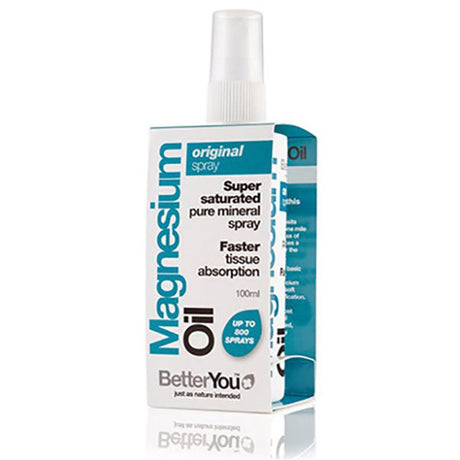 BetterYou Magnesium Oil Original Spray 100ml – magnesium to support muscle function and reduce tiredness