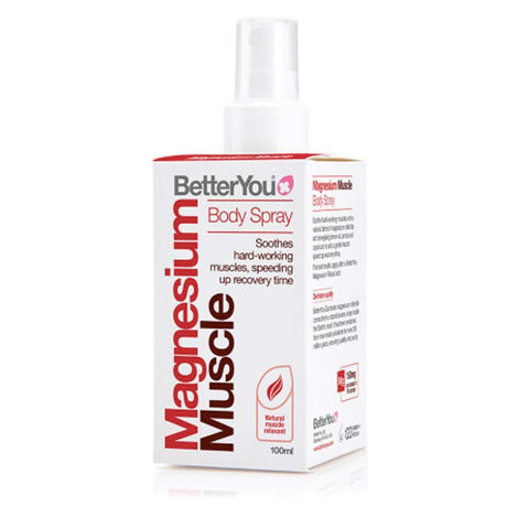 BetterYou Magnesium Muscle Body Spray 100ml – soothes muscular aches and tension