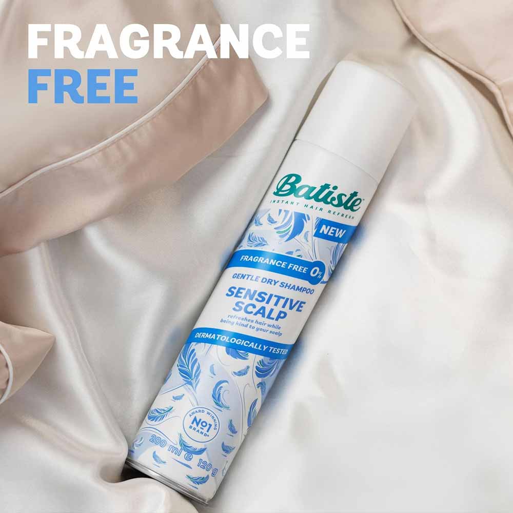 Batiste Dry Shampoo Sensitive Scalp Fragrance Free 200ml