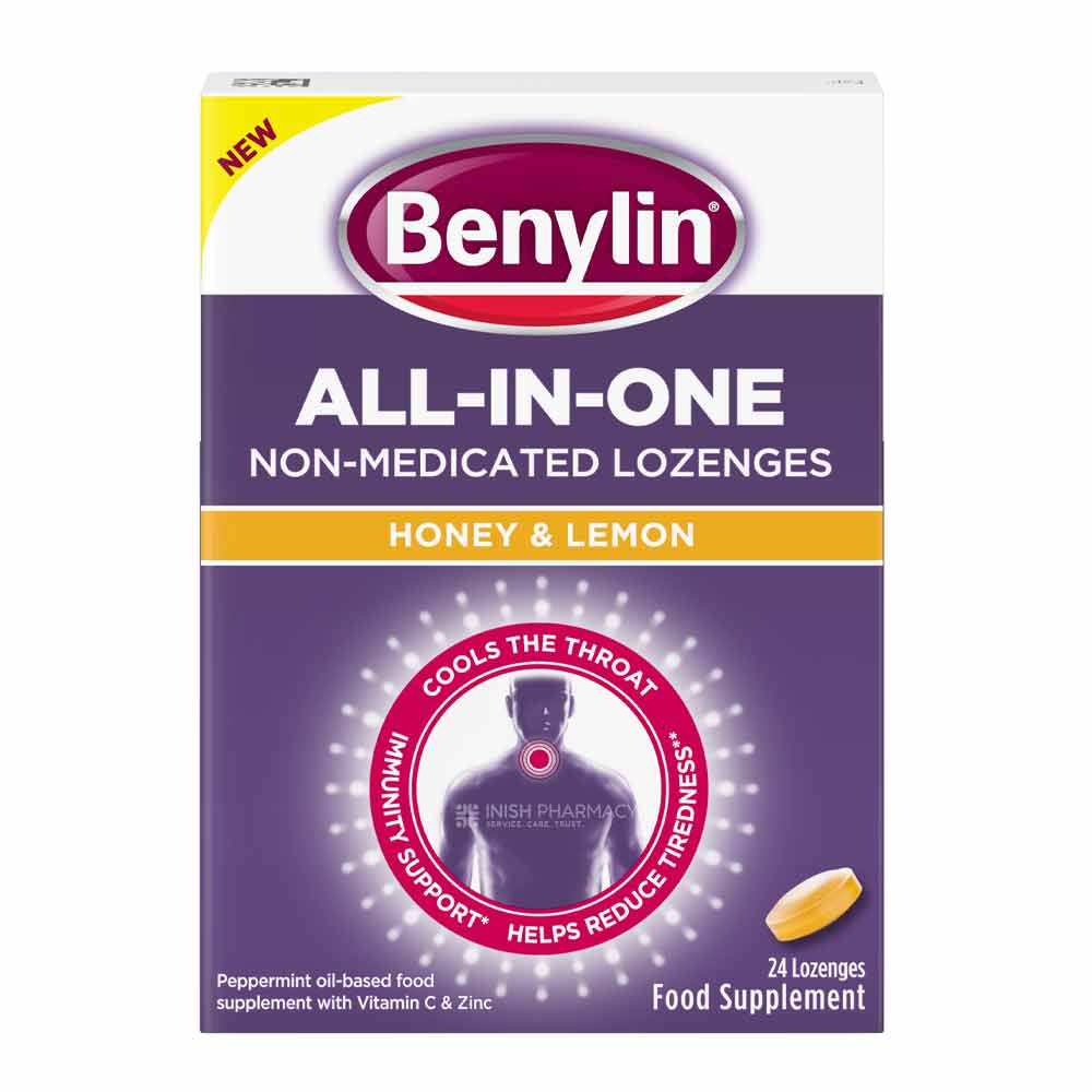 Benylin All-In-One Lozenges Honey & Lemon 24 Pack