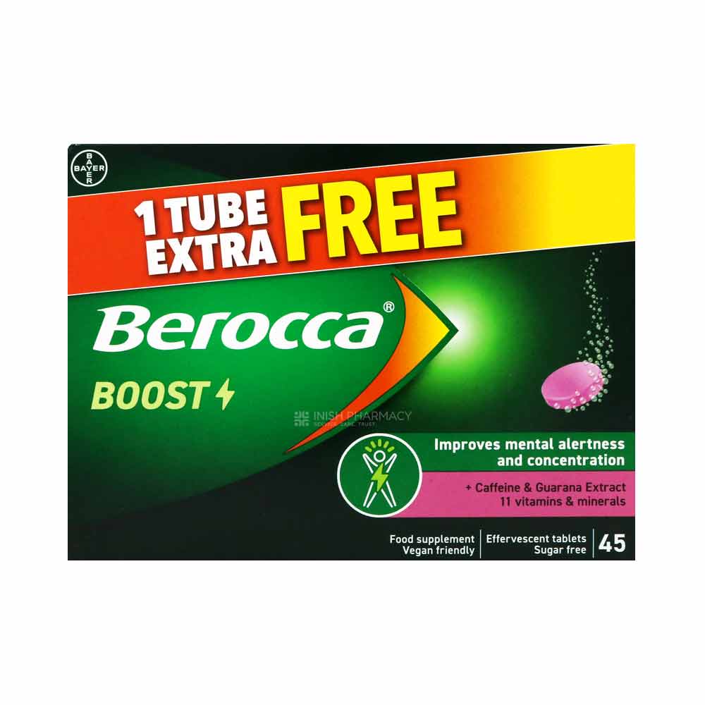 Berocca Boost Effervescent Tablets 30+15 Free – to support energy & mental focus