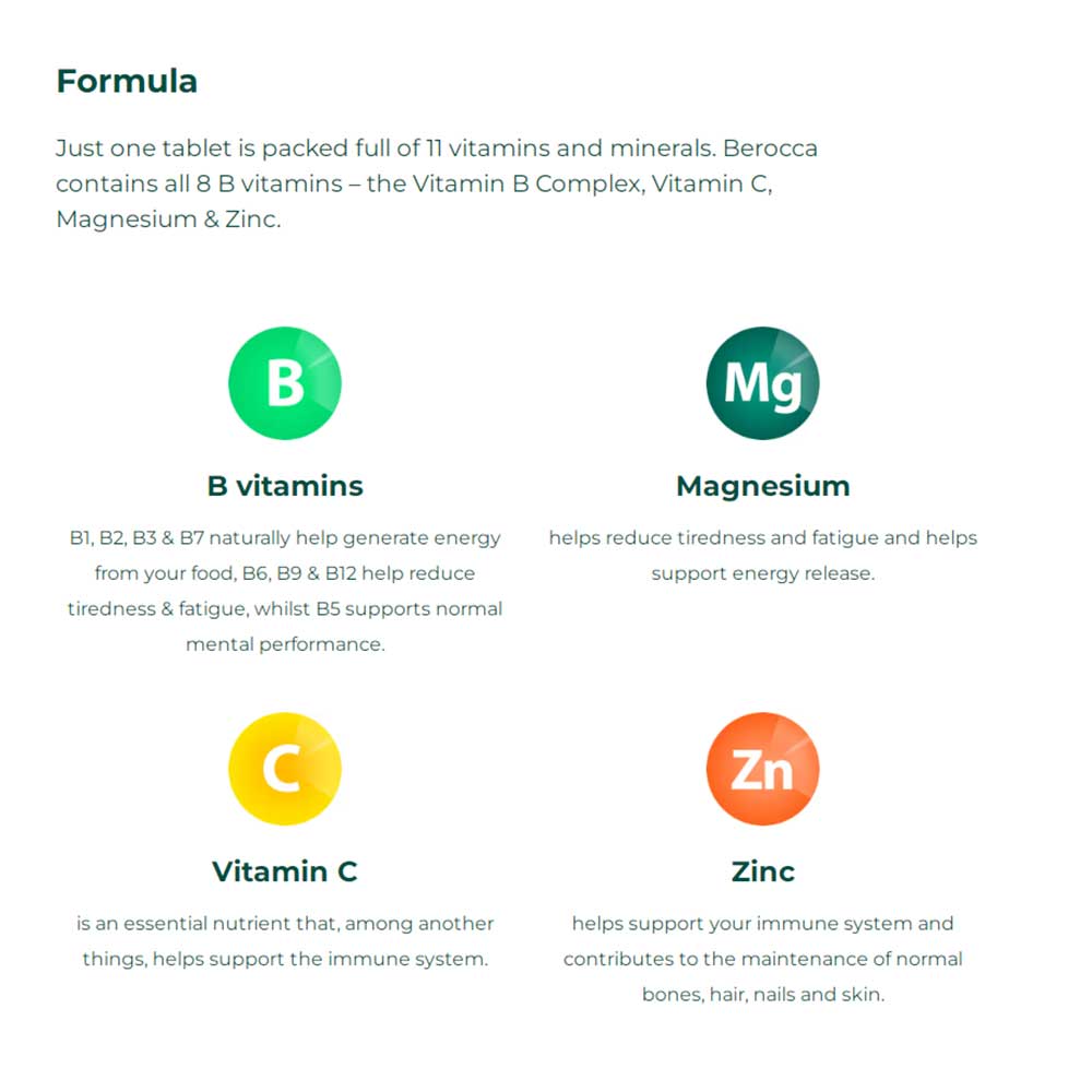 Berocca Orange Flavoured Effervescent Tablets