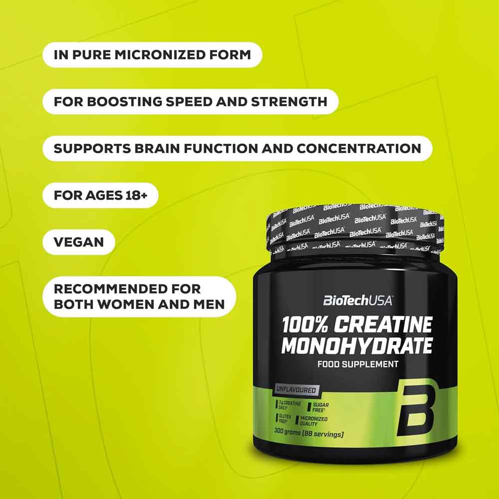 BioTechUSA Creatine Monohydrate Unflavoured 300g