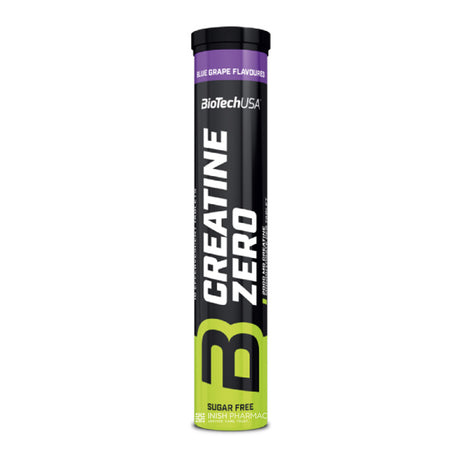BioTechUSA Creatine Zero Effervescent Tablets 2500mg 18 Servings Blue Grape