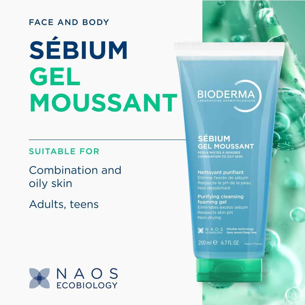Bioderma Sebium Purifying Cleansing Foaming Gel 200ml