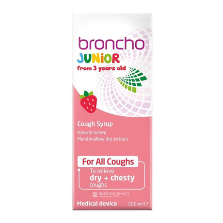 Broncho Stop Junior Cough Syrup 200ml – soothes and relieves persistent coughs