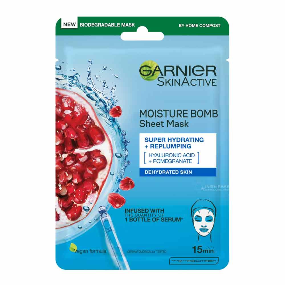 Garnier Moisture Bomb Pomegranate Hydrating Sheet Mask 28g
