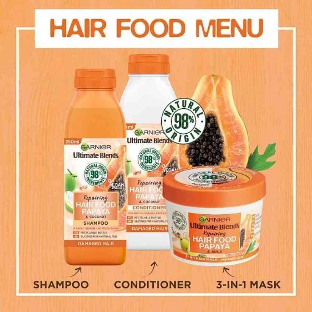 Garnier Ultimate Blends Hair Food Shampoo Papaya 350ml