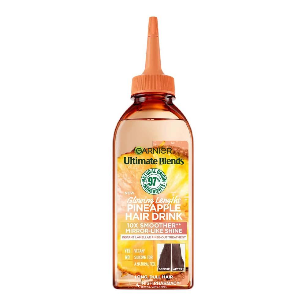 Garnier Ultimate Glowing Lengths Pineapple Hair Drink Liquid Conditioner Long Dull Hair 200ml – deeply conditions and