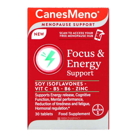 CanesMeno Focus and Energy Support 30 Tablets - Relief for menopause brain fog and fatigue Ireland