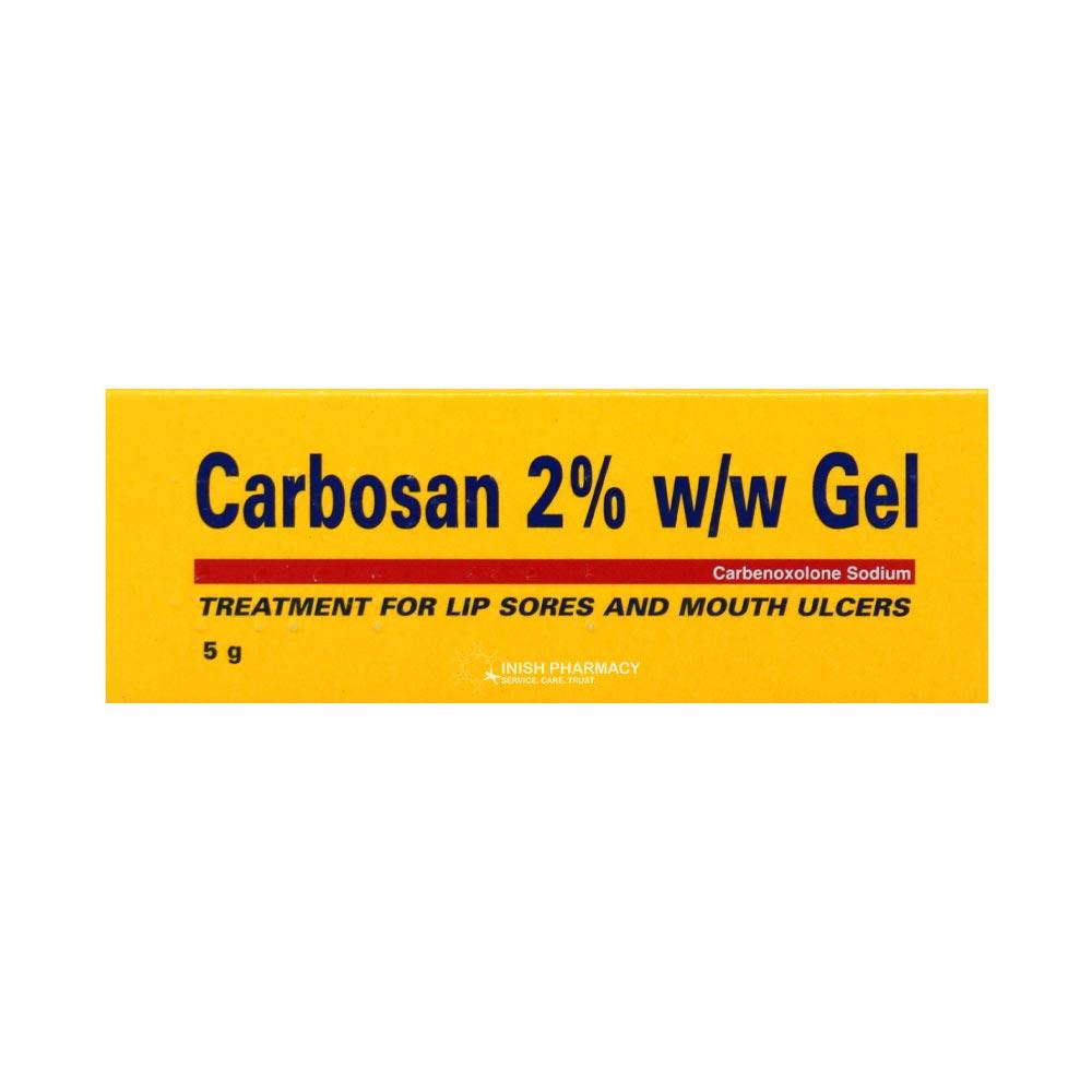 Carbosan 2% Gel For Lip Sores & Mouth Ulcers 5g