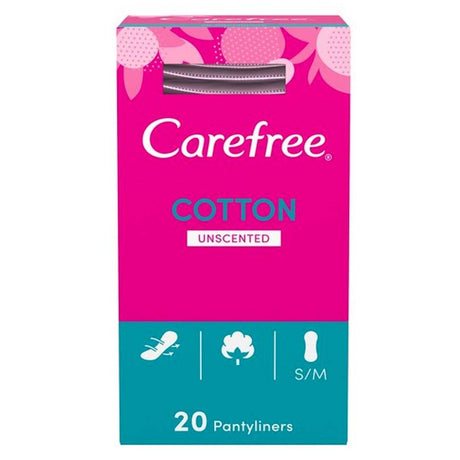 Carefree Cotton Unscented Liners 20 – for comfortable, everyday feminine protection