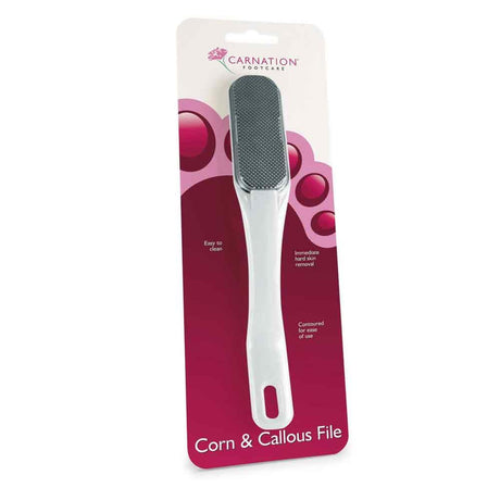 Carnation Corn & Callous File – softens and removes hard skin calluses