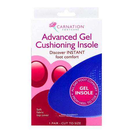Carnation Advanced Gel Cushioning Insole 1 Pair – for everyday foot care and comfort
