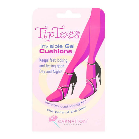 Carnation Tip Toes Invisible Gel Cushions Balls of Foot 1 Pair – for everyday foot care and comfort