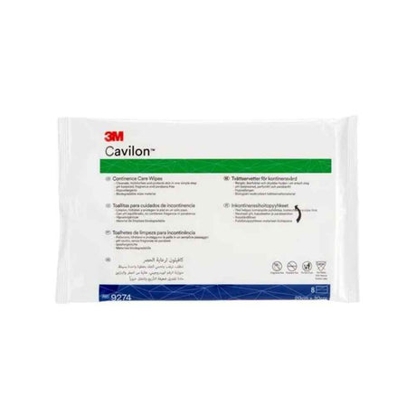 Cavilon Continence Care Wipes 8 Pack – cleans and protects wounds