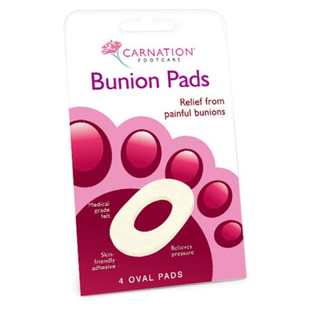 Carnation Bunion Pads 4 Pack – for everyday foot care and comfort