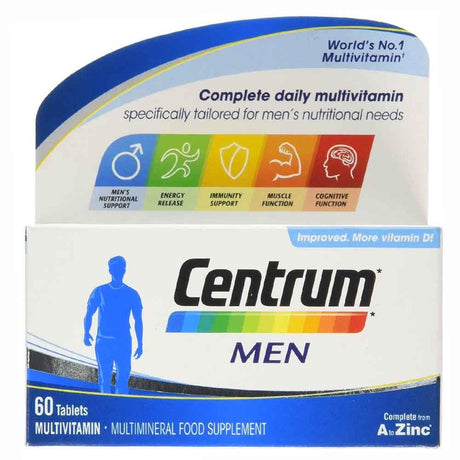 Centrum Men Multivitamins 60 Pack – a daily multivitamin for complete nutritional support