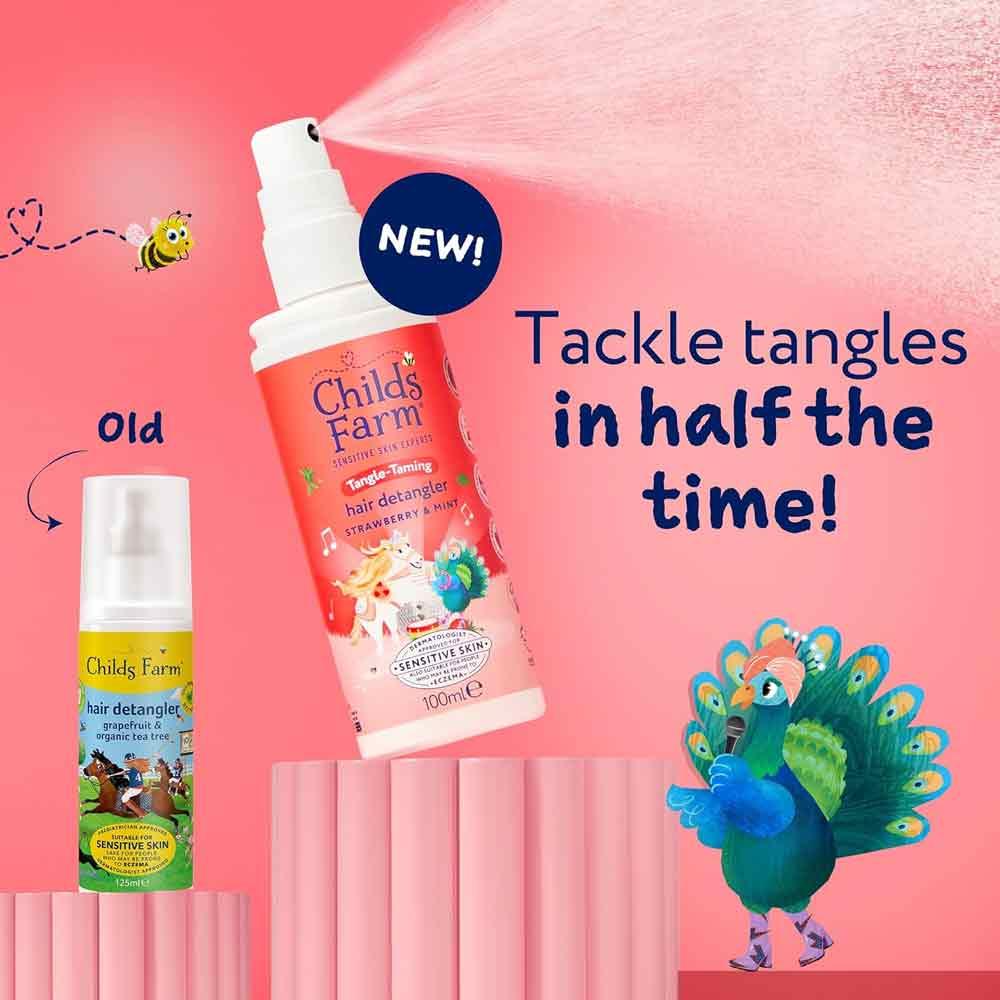 Childs Farm Tangle-Taming Hair Detangler Strawberry & Mint 100ml