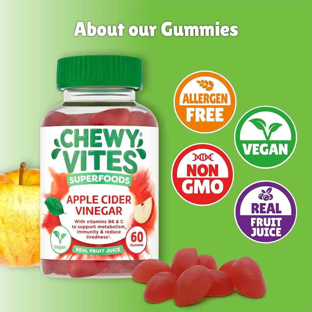 Chewy Vites Super Foods Apple Cider Vinegar 60 Gummies