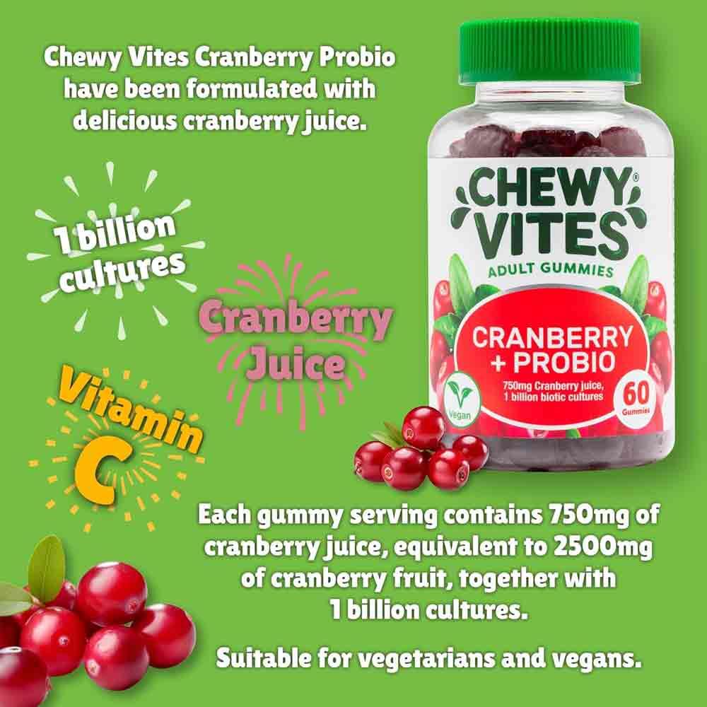 Chewy Vites Cranberry + Probio 60 Gummies