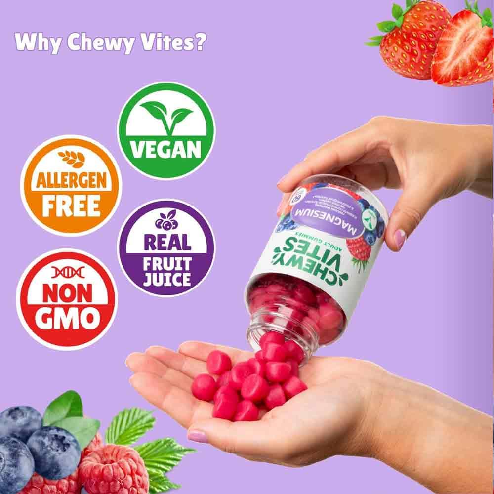 Chewy Vites Adult Magnesium 60 Gummies