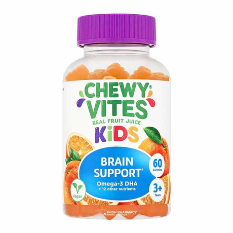 Chewy Vites Kids Brain Support Omega-3 DHA 60 Gummies – omega-3 fatty acids to support heart and brain health