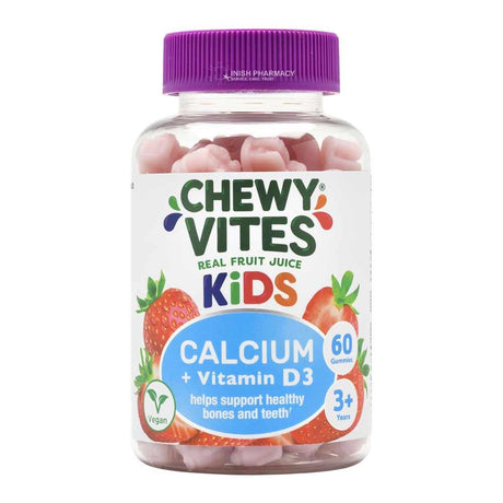 Chewy Vites Kids Calcium & Vitamin D3 60 Gummies – vitamin D3 to support bones, muscles and immunity