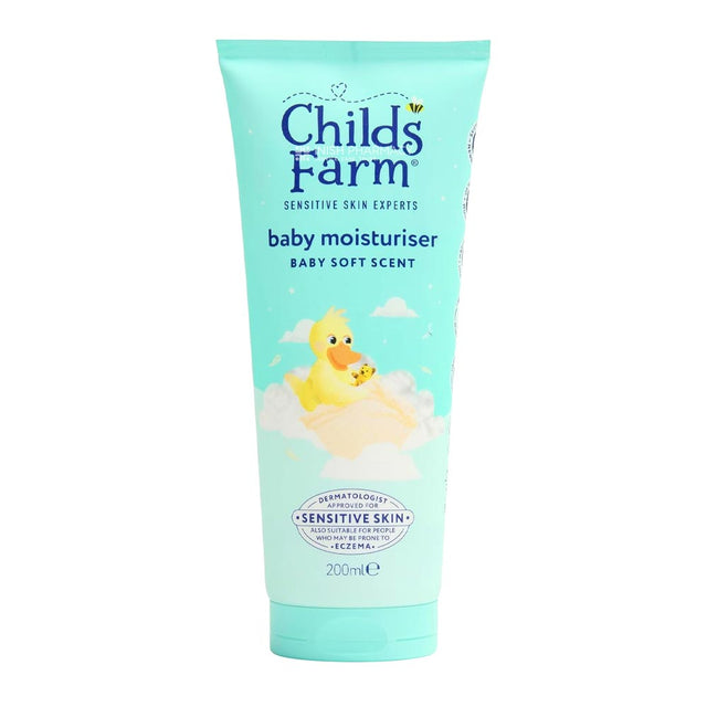 Childs Farm Baby Moisturiser Soft Scent 200ml – a gentle, skin-safe essential for baby care