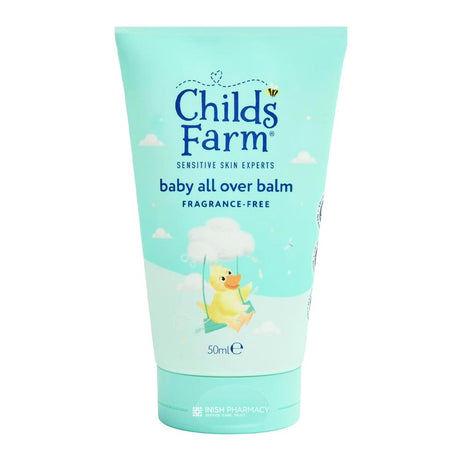 Childs Farm Baby All Over Balm Fragrance Free 50ml – a gentle, skin-safe essential for baby care