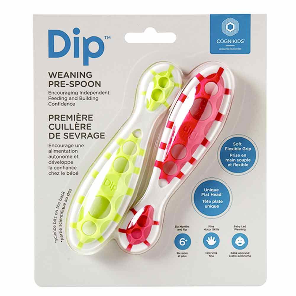 Cognikids Dip Weaning Pre-Spoon 6M+ Green & Red 2 Pack
