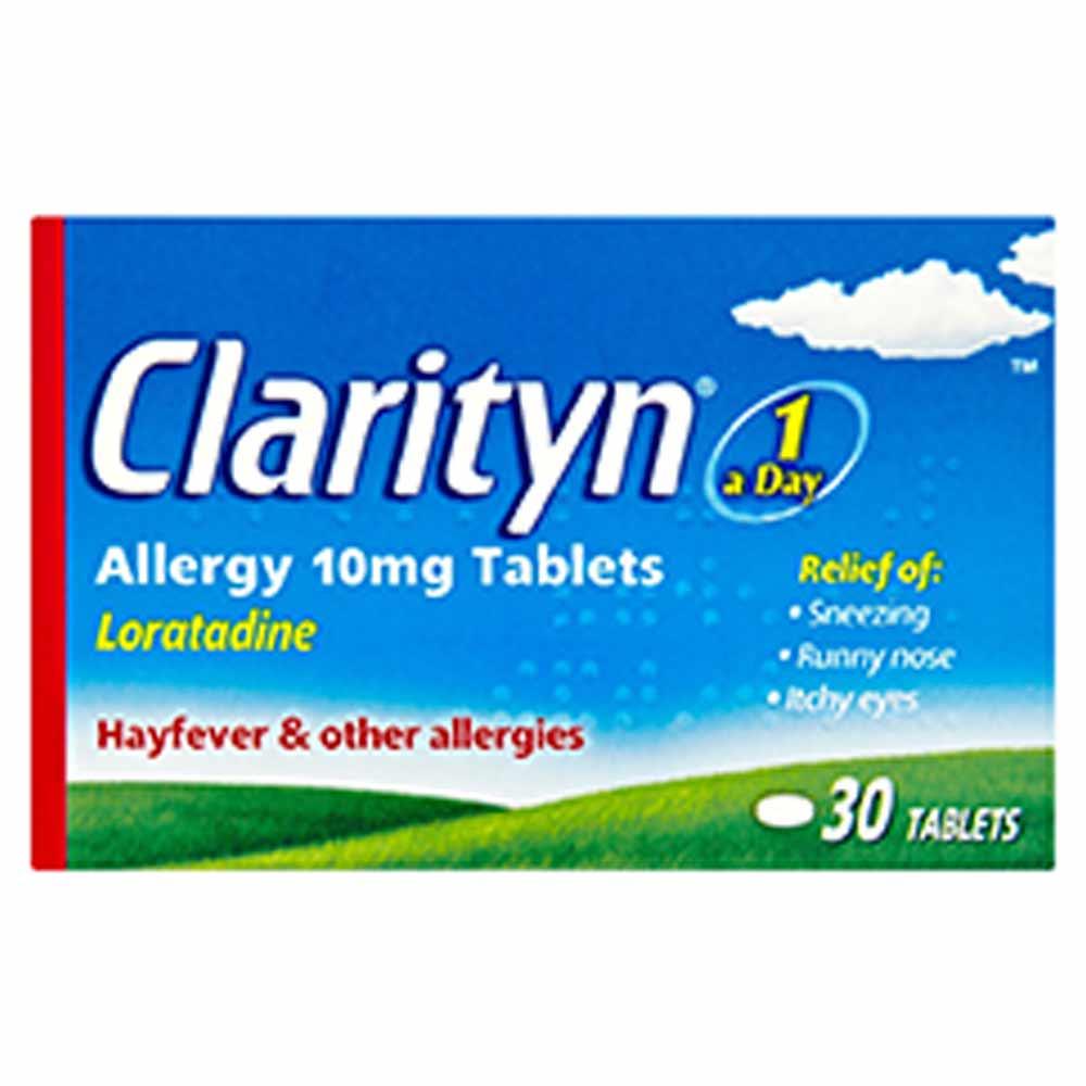 Clarityn Loratidine 10mg Hayfever & Allergy Tablets 30 Tablets