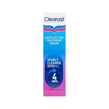 Clearasil Rapid Action Treatment Cream 25ml – gently cleanses and refreshes skin