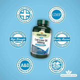 Natures Aid High Strength Cod Liver Oil 1000mg 180 Pack