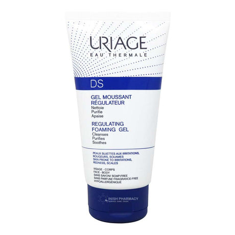 Uriage DS Gel Nettoyant Regulating Foaming Gel 150ml – gently cleanses and refreshes skin