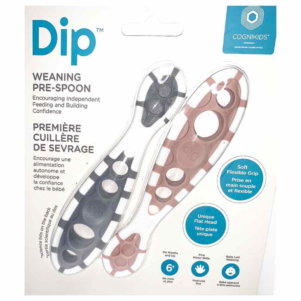 Cognikids Dip Weaning Pre-Spoon 6M+ Grey & Pink 2 Pack